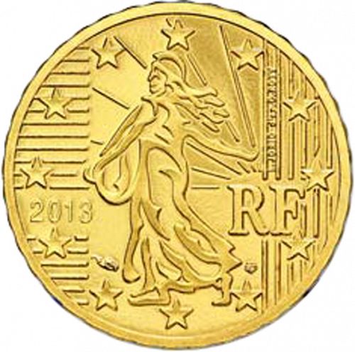 10 cent Obverse Image minted in FRANCE in 2013 (1st Series - New Reverse)  - The Coin Database
