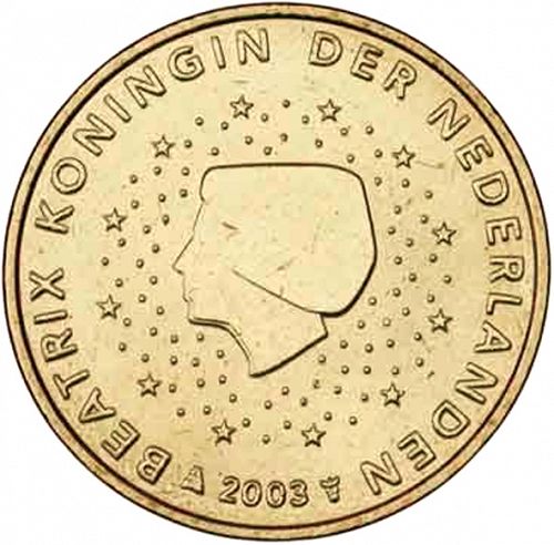 10 cent Obverse Image minted in NETHERLANDS in 2003 (BEATRIX)  - The Coin Database