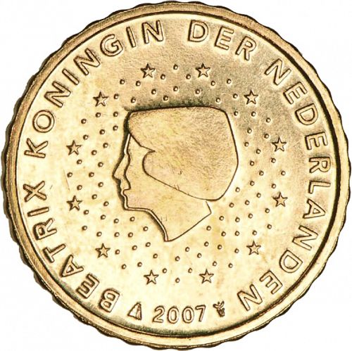 10 cent Obverse Image minted in NETHERLANDS in 2007 (BEATRIX - New Reverse)  - The Coin Database