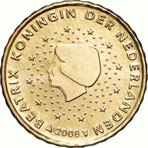 10 cent Obverse Image minted in NETHERLANDS in 2008 (BEATRIX - New Reverse)  - The Coin Database