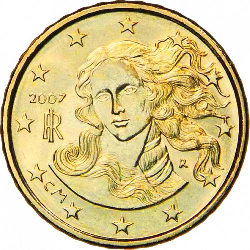 10 cent Obverse Image minted in ITALY in 2007 (1st Series)  - The Coin Database
