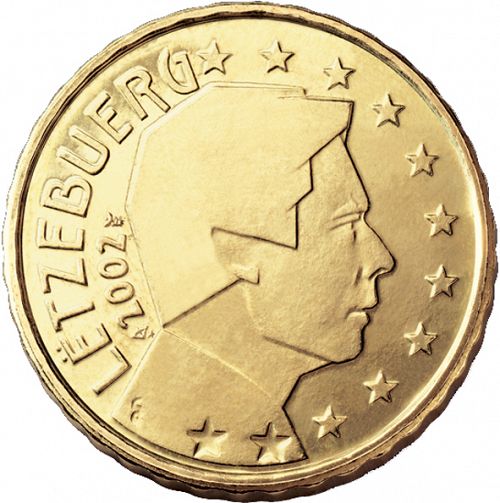 10 cent Obverse Image minted in LUXEMBOURG in 2002 (GRAND DUKE HENRI)  - The Coin Database