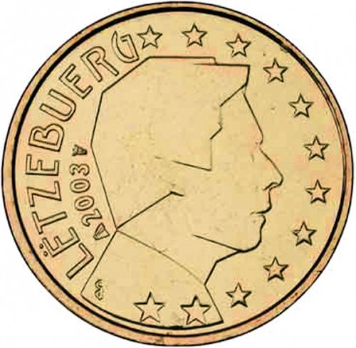 10 cent Obverse Image minted in LUXEMBOURG in 2003 (GRAND DUKE HENRI)  - The Coin Database
