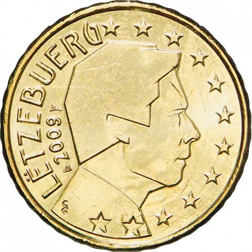 10 cent Obverse Image minted in LUXEMBOURG in 2009 (GRAND DUKE HENRI - New Reverse)  - The Coin Database