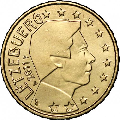 10 cent Obverse Image minted in LUXEMBOURG in 2011 (GRAND DUKE HENRI - New Reverse)  - The Coin Database
