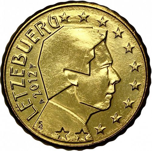 10 cent Obverse Image minted in LUXEMBOURG in 2012 (GRAND DUKE HENRI - New Reverse)  - The Coin Database