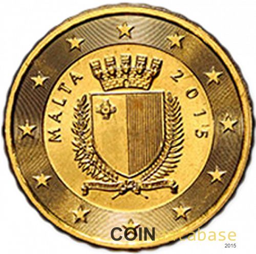 10 cent Obverse Image minted in MALTA in 2015 (1st Series - New Reverse)  - The Coin Database