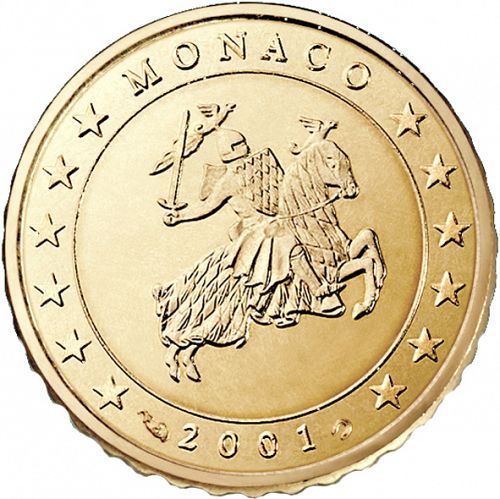 10 cent Obverse Image minted in MONACO in 2001 (RAINIER III)  - The Coin Database