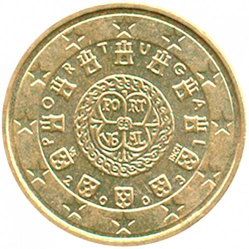 10 cent Obverse Image minted in PORTUGAL in 2003 (1st Series)  - The Coin Database