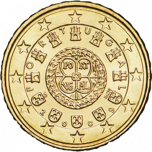 10 cent Obverse Image minted in PORTUGAL in 2009 (1st Series - New Reverse)  - The Coin Database