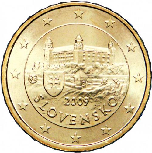 10 cent Obverse Image minted in SLOVAKIA in 2009 (1st Series)  - The Coin Database
