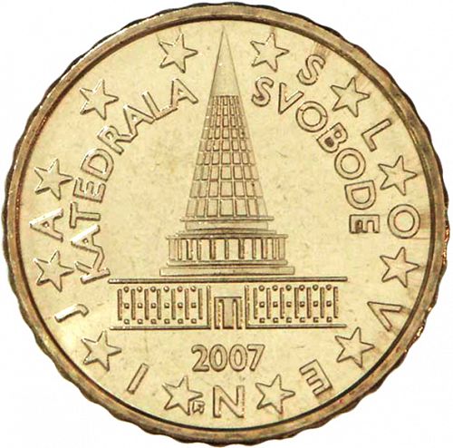 10 cent Obverse Image minted in SLOVENIA in 2007 (1st Series)  - The Coin Database