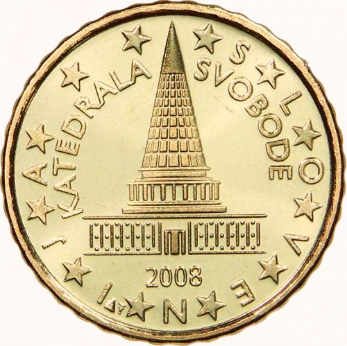 10 cent Obverse Image minted in SLOVENIA in 2008 (1st Series)  - The Coin Database