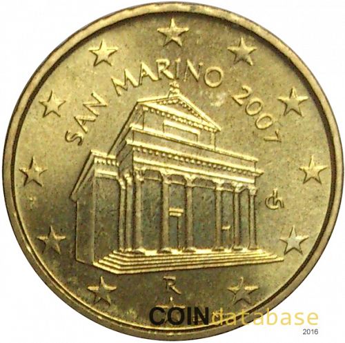 10 cent Obverse Image minted in SAN MARINO in 2007 (1st Series)  - The Coin Database