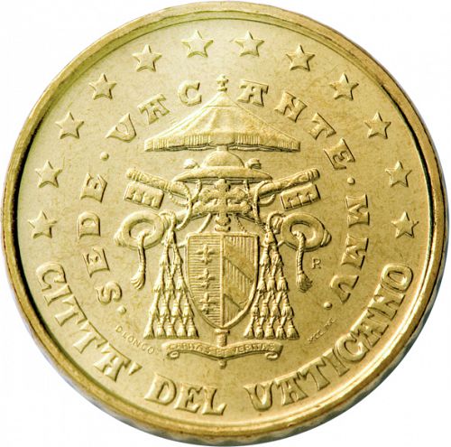 10 cent Obverse Image minted in VATICAN in 2005 (SEDE VACANTE)  - The Coin Database