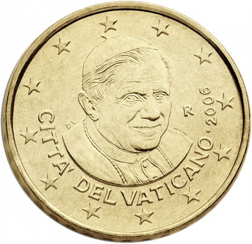 10 cent Obverse Image minted in VATICAN in 2006 (BENEDICT XVI)  - The Coin Database