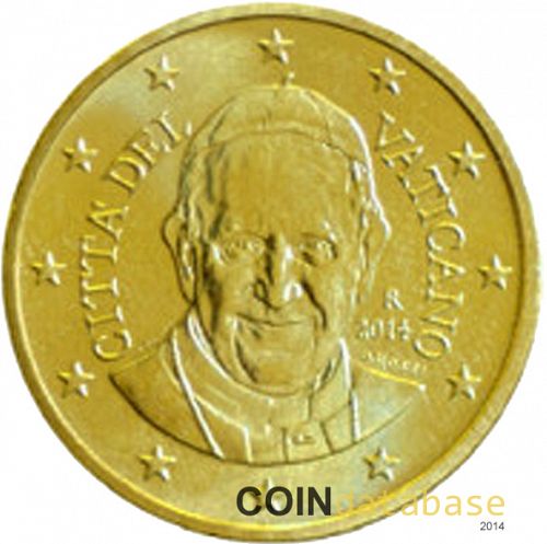 10 cent Obverse Image minted in VATICAN in 2014 (FRANCIS)  - The Coin Database