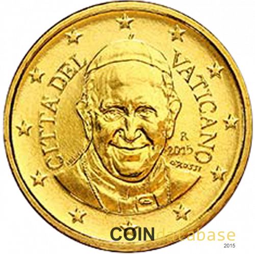 10 cent Obverse Image minted in VATICAN in 2015 (FRANCIS)  - The Coin Database