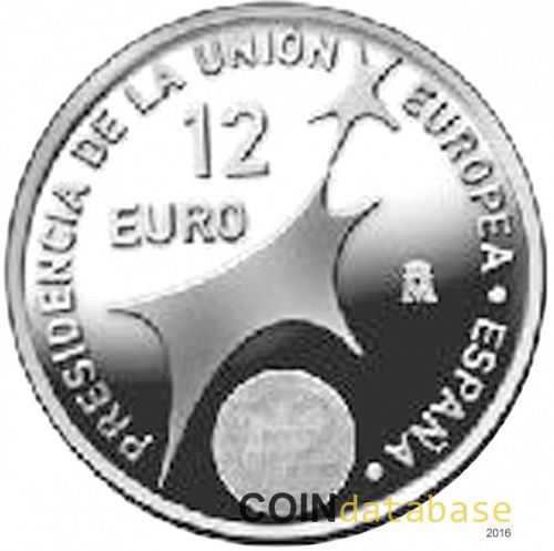 12 € Obverse Image minted in SPAIN in 2002 (12€ Commemorative BU)  - The Coin Database