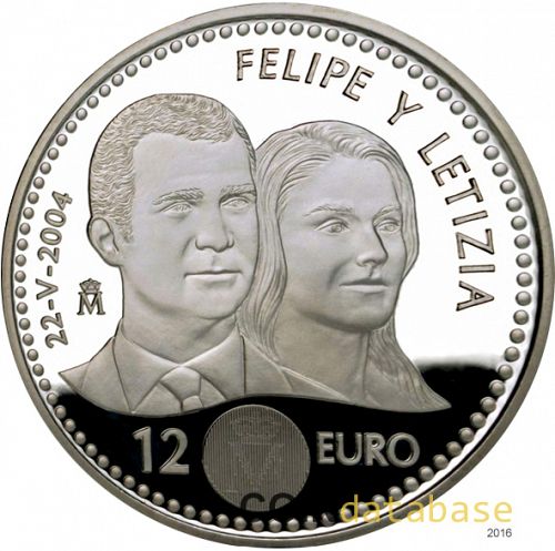 12 € Obverse Image minted in SPAIN in 2004 (12€ Commemorative BU)  - The Coin Database
