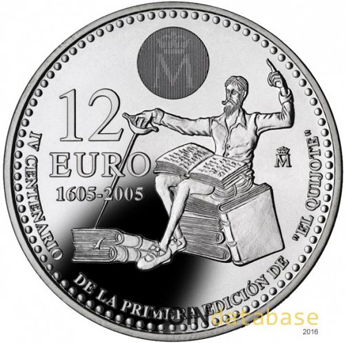 12 € Obverse Image minted in SPAIN in 2005 (12€ Commemorative BU)  - The Coin Database