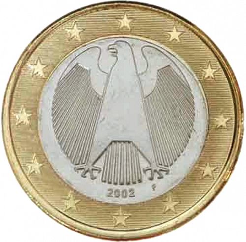 1 € Obverse Image minted in GERMANY in 2002F (1st Series)  - The Coin Database