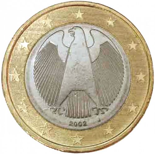 1 € Obverse Image minted in GERMANY in 2002J (1st Series)  - The Coin Database