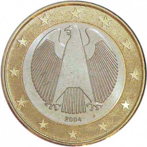 1 € Obverse Image minted in GERMANY in 2004J (1st Series)  - The Coin Database