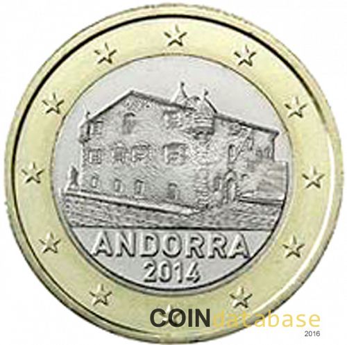 1 € Obverse Image minted in ANDORRA in 2014 (1st Series)  - The Coin Database