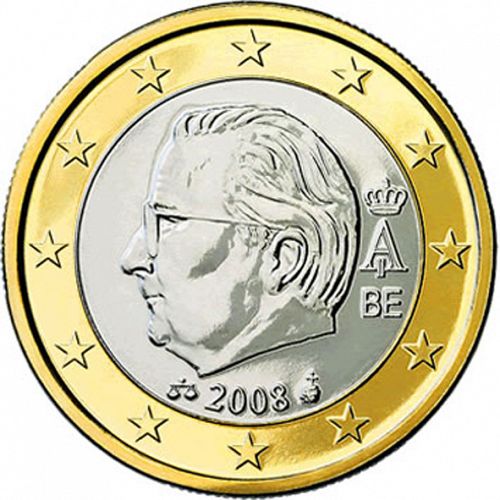 1 € Obverse Image minted in BELGIUM in 2008 (ALBERT II - 2nd Series)  - The Coin Database