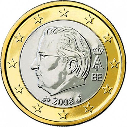 1 € Obverse Image minted in BELGIUM in 2008 (ALBERT II - 2nd Series)  - The Coin Database