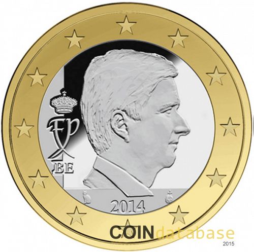 1 € Obverse Image minted in BELGIUM in 2014 (PHILIPPE)  - The Coin Database