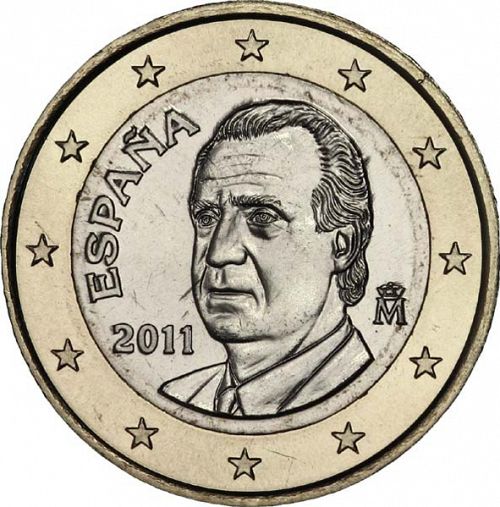 1 € Obverse Image minted in SPAIN in 2011 (JUAN CARLOS I - 2nd Series)  - The Coin Database