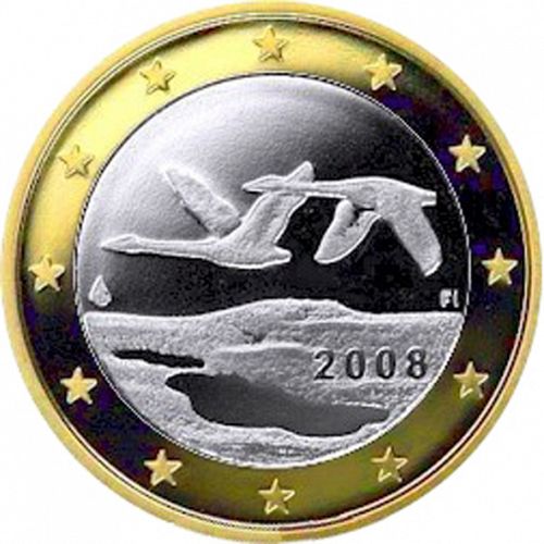 1 € Obverse Image minted in FINLAND in 2008 (3rd Series - Mint Mark moved)  - The Coin Database