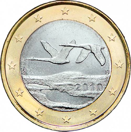 1 € Obverse Image minted in FINLAND in 2010 (3rd Series - Mint Mark moved)  - The Coin Database