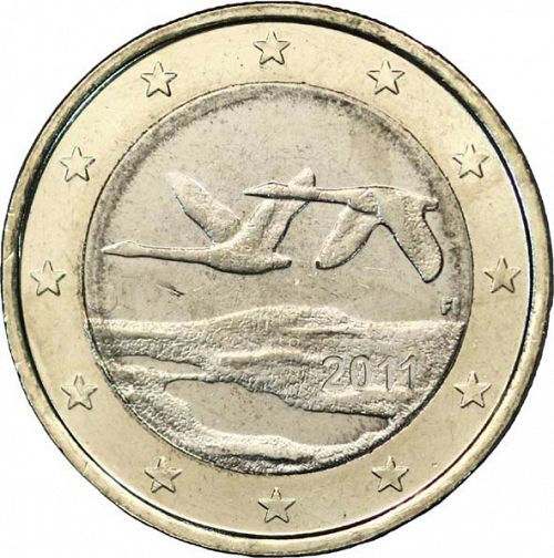 1 € Obverse Image minted in FINLAND in 2011 (4th Series - New Mint Mark)  - The Coin Database