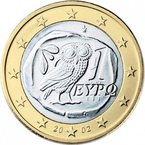 1 € Obverse Image minted in GREECE in 2002 (1st Series)  - The Coin Database