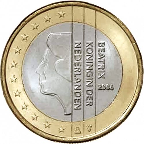 1 € Obverse Image minted in NETHERLANDS in 2006 (BEATRIX)  - The Coin Database