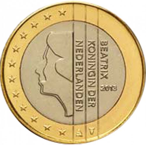 1 € Obverse Image minted in NETHERLANDS in 2013 (BEATRIX - New Reverse)  - The Coin Database