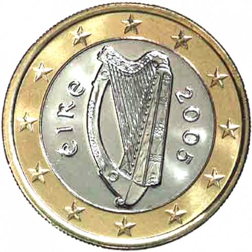 1 € Obverse Image minted in IRELAND in 2005 (1st Series)  - The Coin Database