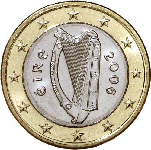 1 € Obverse Image minted in IRELAND in 2006 (1st Series)  - The Coin Database