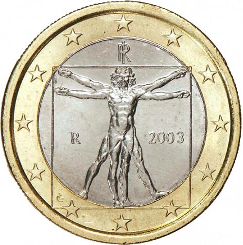 1 € Obverse Image minted in ITALY in 2003 (1st Series)  - The Coin Database