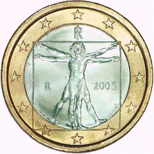 1 € Obverse Image minted in ITALY in 2005 (1st Series)  - The Coin Database