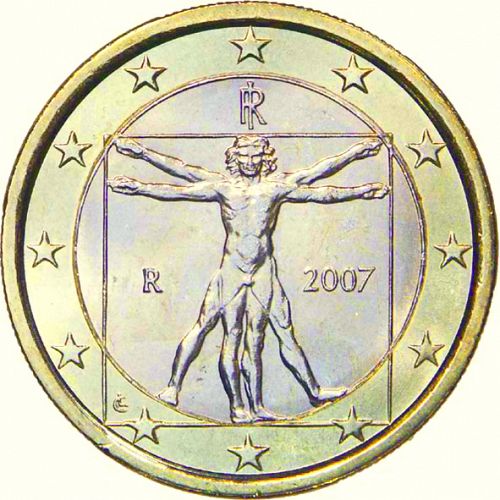 1 € Obverse Image minted in ITALY in 2007 (1st Series)  - The Coin Database