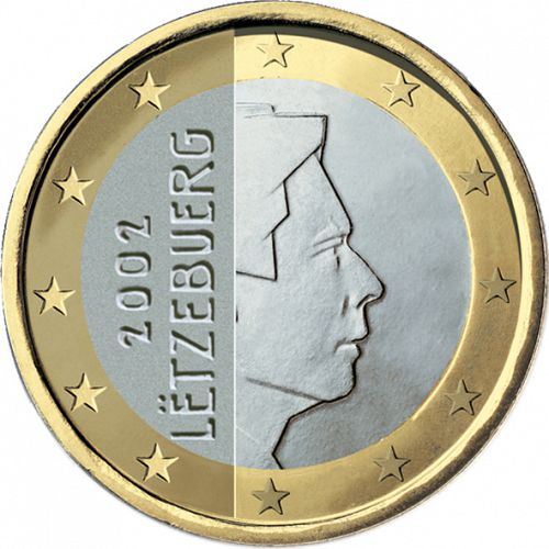 1 € Obverse Image minted in LUXEMBOURG in 2002 (GRAND DUKE HENRI)  - The Coin Database