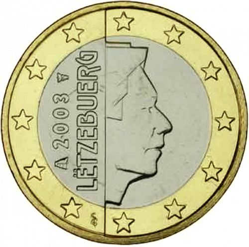 1 € Obverse Image minted in LUXEMBOURG in 2003 (GRAND DUKE HENRI)  - The Coin Database