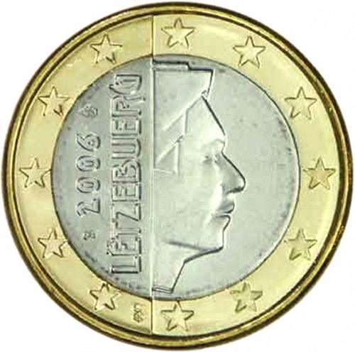 1 € Obverse Image minted in LUXEMBOURG in 2006 (GRAND DUKE HENRI)  - The Coin Database