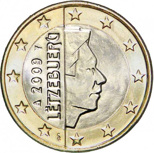 1 € Obverse Image minted in LUXEMBOURG in 2009 (GRAND DUKE HENRI - New Reverse)  - The Coin Database