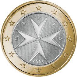 1 € Obverse Image minted in MALTA in 2008 (1st Series - New Reverse)  - The Coin Database