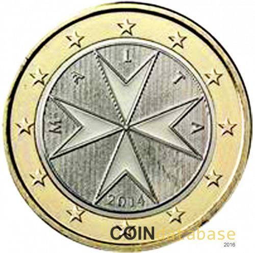 1 € Obverse Image minted in MALTA in 2014 (1st Series - New Reverse)  - The Coin Database